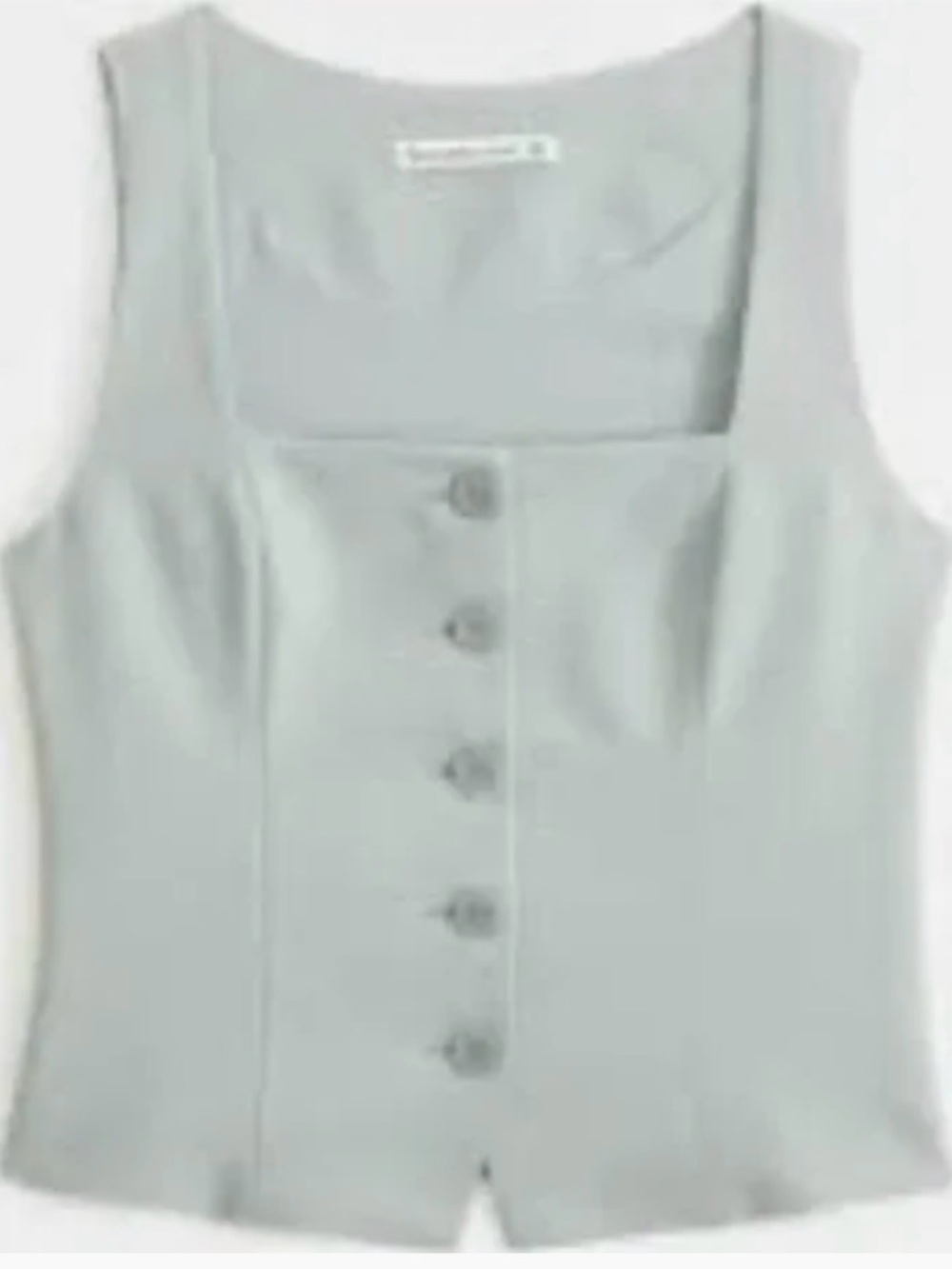 Abercrombie and Fitch Button Front Sleeveless Blouse in White Like New